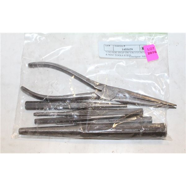 VINTAGE SNAP ON VACCUUM GRIPS & MAC TOOLS STEEL