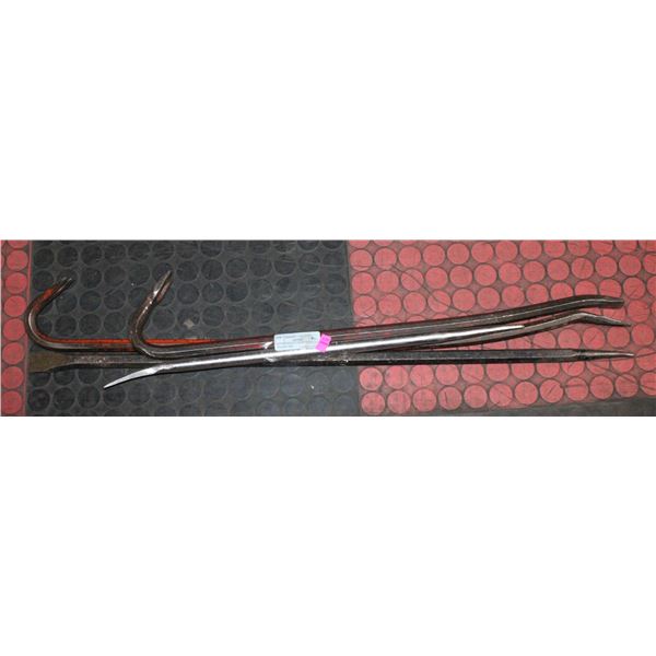 LOT OF ESTATE LARGE CROW BARS AND PRY BAR