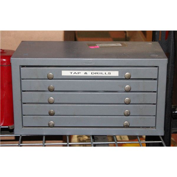 ESTATE TAP & DRILL BIT CABINET 15"X8" (5 DRAWER)