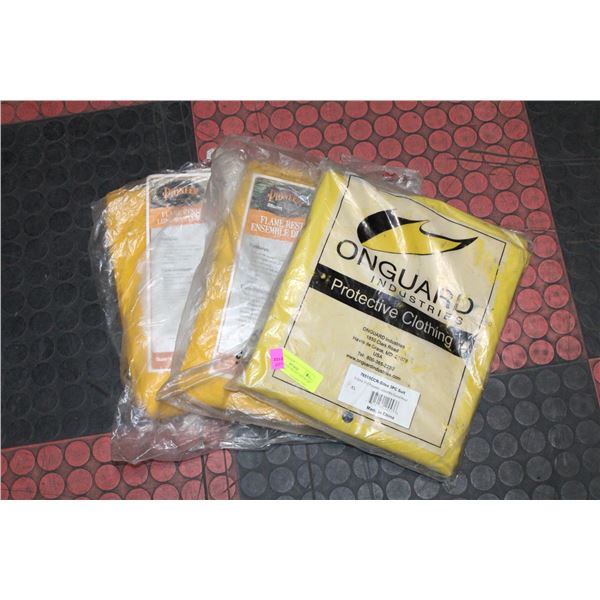 3 WATERPROOF PROTECTIVEWEAR SETS UNUSED