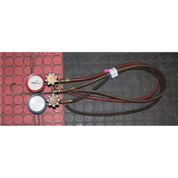 VINTAGE R-502 REFRIGERANT HVAC GAUGES & PROBES