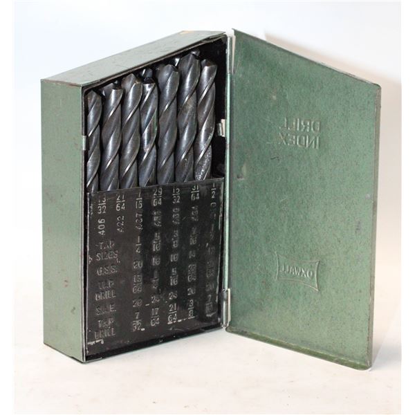 VINTAGE GREEN SMALL DRILL BIT ORGANIZER METAL