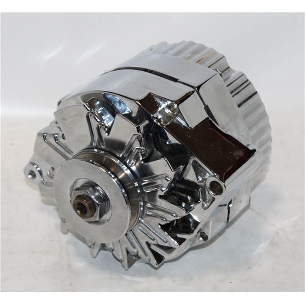 80 AMP CHROME 1 WIRE CHEVY ALTERNATOR