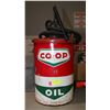 Image 1 : VINTAGE CO-OP OIL PUMP TIN W/PUMP