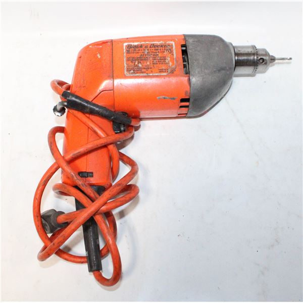 VINTAGE BLACK & DECKER VARIABLE SPEED 3/8 DRILL