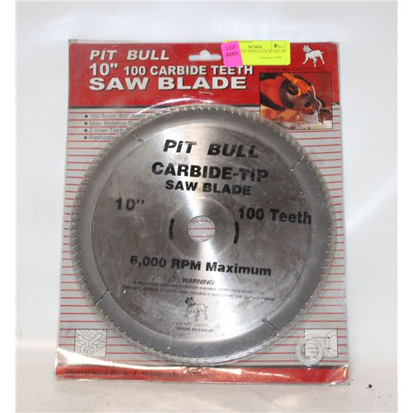 10" CARBIDE TIPPED SAW BLADE 100 TEETH