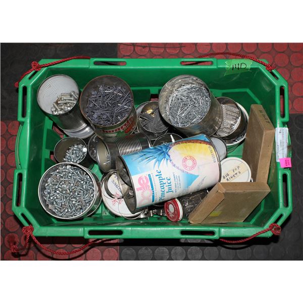 ESTATE LOT SORTED NUTS BOLTS NAILS