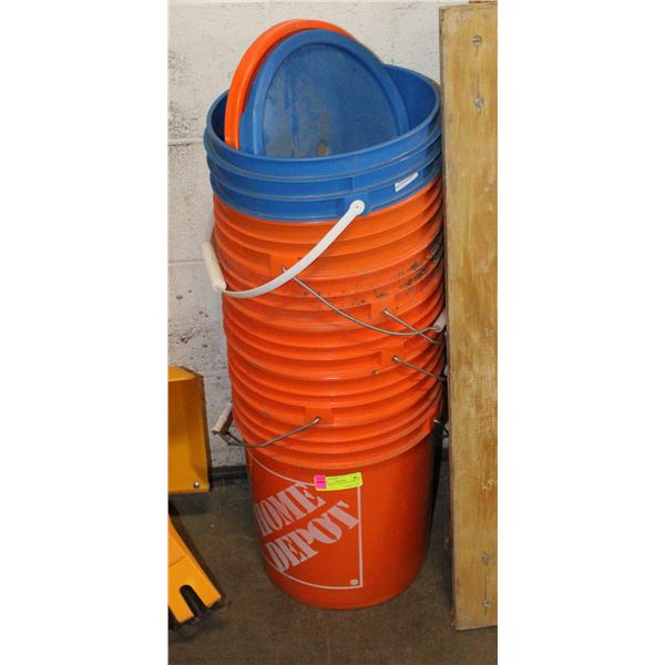 HOME DEPOT 5 GALLON BUCKETS- LOT