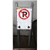 Image 1 : METAL TRAFFIC SAFETY FOLDING SIGN- 40" X 12"