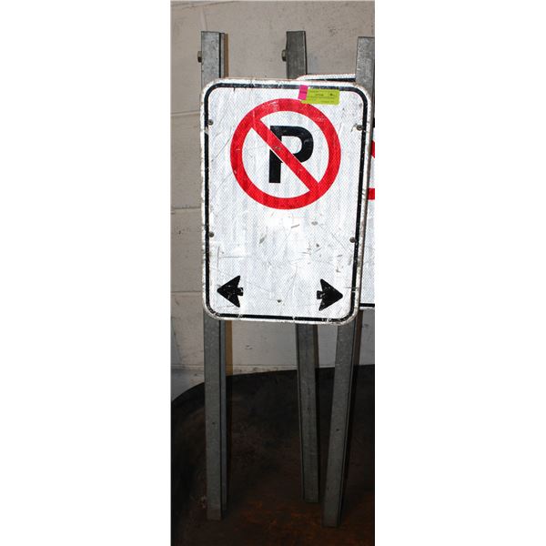METAL TRAFFIC SAFETY FOLDING SIGN- 40" X 12"