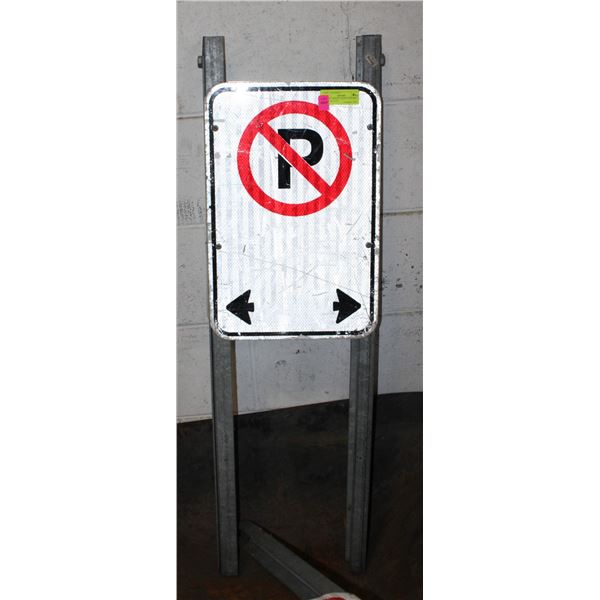 METAL TRAFFIC SAFETY FOLDING SIGN- 40" X 12"