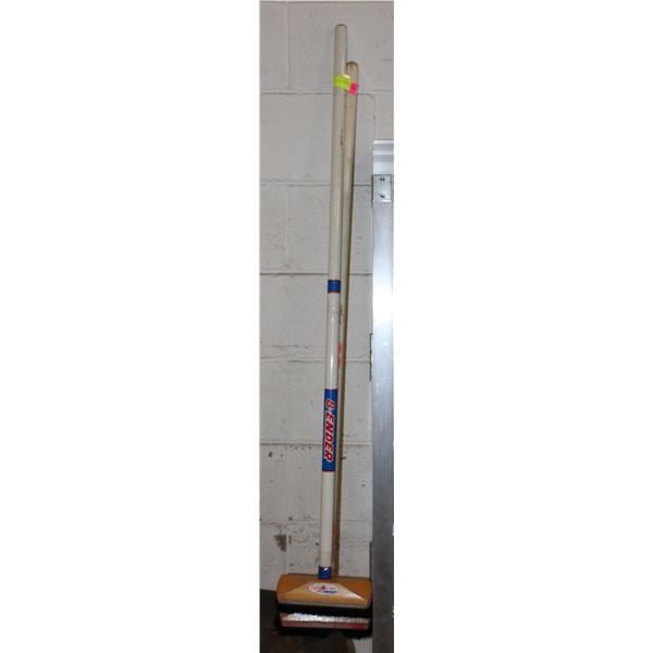 VINTAGE CURLING BROOMS- LOT OF 2