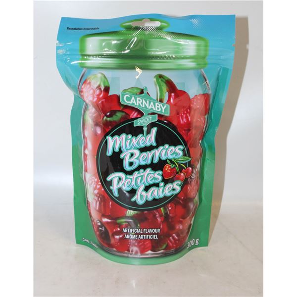 CASE OF 8 BAGS CARNABY MIXED BERRIES GUMMY
