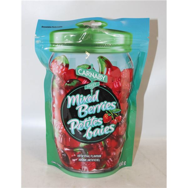 CASE OF 8 BAGS CARNABY MIXED BERRIES GUMMY