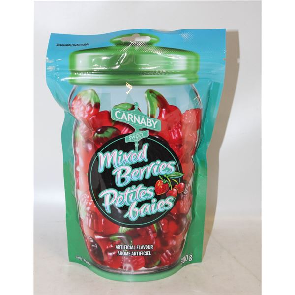 CASE OF 8 BAGS CARNABY MIXED BERRIES GUMMY