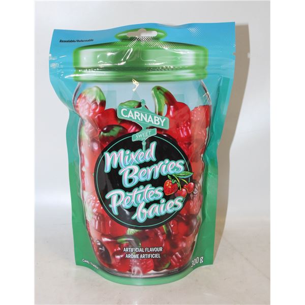 CASE OF 8 BAGS CARNABY MIXED BERRIES GUMMY