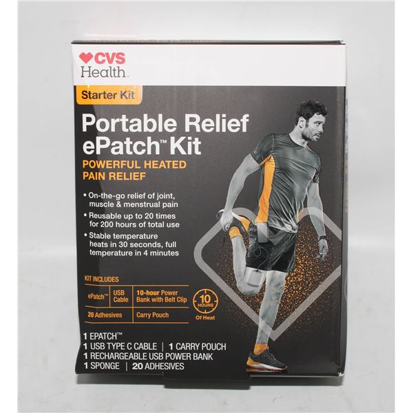 BRAND NEW CVS HEALTH PORTABLE RELIEF EPATCH KIT