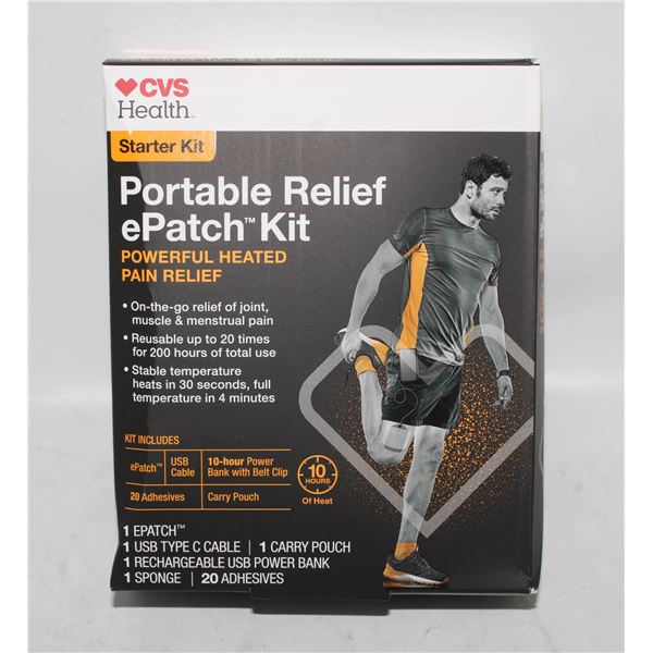 BRAND NEW CVS HEALTH PORTABLE RELIEF EPATCH KIT