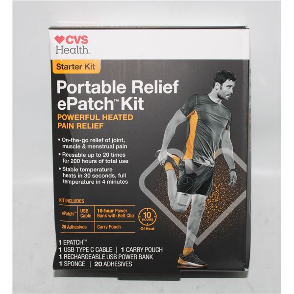 BRAND NEW CVS HEALTH PORTABLE RELIEF EPATCH KIT