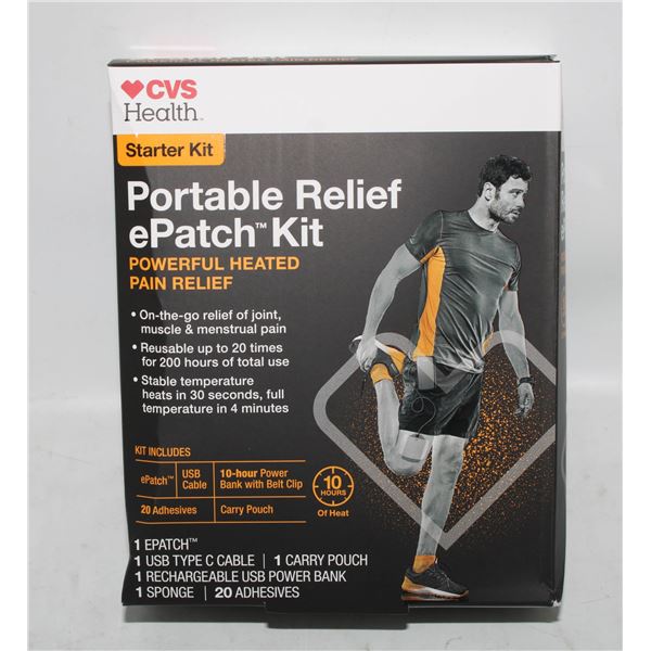 BRAND NEW CVS HEALTH PORTABLE RELIEF EPATCH KIT