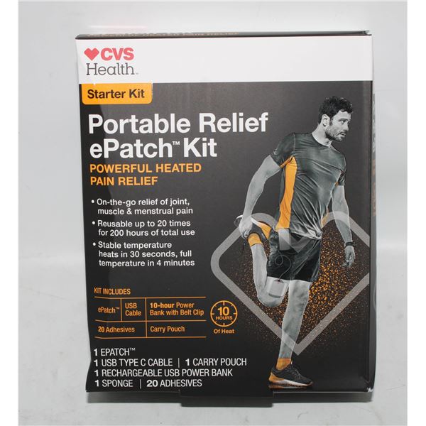 BRAND NEW CVS HEALTH PORTABLE RELIEF EPATCH KIT
