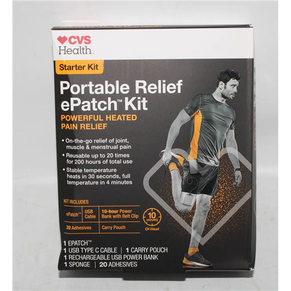 BRAND NEW CVS HEALTH PORTABLE RELIEF EPATCH KIT