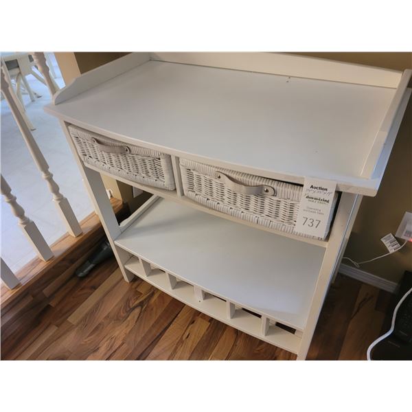 White Wicker Table A