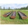 Image 2 : (3) 30ft Bunk Feeders with Bunk Cattle Guard 