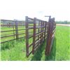 Image 8 : (4) 30ft Metal 5 Bar Self Standing Corral Panels (3) with 