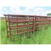 Image 2 : (5) 30ft Metal 5 Bar Self Standing Corral Panels (1) with 14ft 