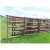 Image 2 : (4) 30ft Metal 5 Bar Self Standing Corral Panels, (1) with 14ft 