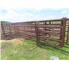 Image 1 : (5) 30ft Metal 5 Bar Self Standing Corral Panels (4) Wind Break Swing Gates. (1) 12ft, (1) 14ft, (1)