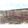 Image 2 : (5) 30ft Metal 5 Bar Self Standing Corral Panels (4) Wind Break Swing Gates. (1) 12ft, (1) 14ft, (1)