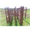 Image 8 : (5) 30ft Metal 5 Bar Self Standing Corral Panels (4) Wind Break Swing Gates. (1) 12ft, (1) 14ft, (1)