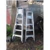 Image 2 : 2 Aluminum Step Ladders, Extension Ladder