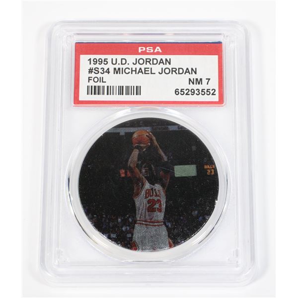 1995 U.D JORDAN #S34 MICHAEL JORDAN PSA 7 FOIL