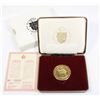 Image 1 : 1984 CANADA PAPAL VISIT GOLD PLATED MEDAL IN