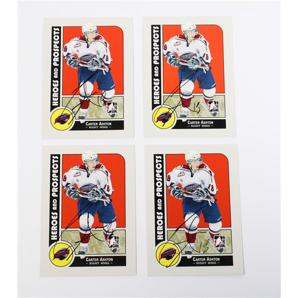 2007-08 CARTER ASHTON AUTOS LOT OF 4 LETHBRIDGE