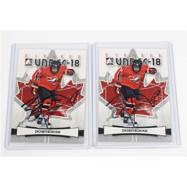 2007 ZACH BOYCHUK AUTOGRAPHED LOT OF 2 LETHBRIDGE