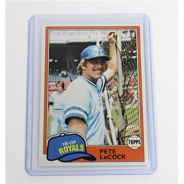 1981 TOPPS #9 PETE LACOCK KANSAS CITY ROYALS 1B-OF