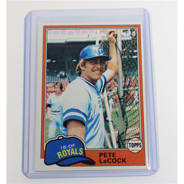 1981 TOPPS #9 PETE LACOCK KANSAS CITY ROYALS 1B-OF