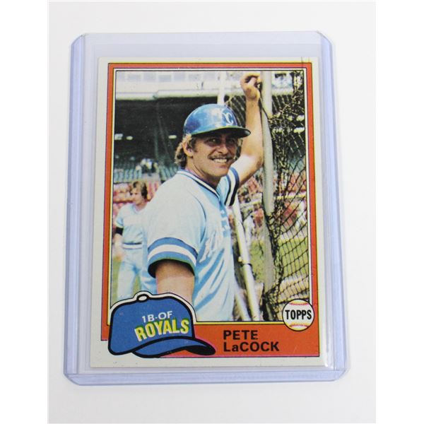 1981 TOPPS #9 PETE LACOCK KANSAS CITY ROYALS 1B-OF