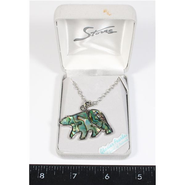 STORRS GLACIER PEARLE POLAR BEAR NECKLACE