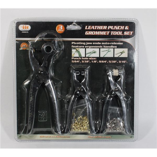 NEW LEATHER PUNCH & GROMMET TOOL SET
