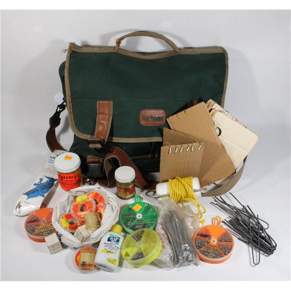 ROCKPROT BAG OF FISHING TACKLE INCLUDING HOOKS,