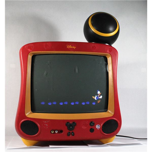 DISNEY DT1300-C 13" CRT TELEVISION. ONE EAR SPEAKE