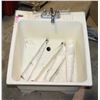 Image 1 : UTILITY SINK WITH FAUCET, DAMAGE TO DRAIN AREA
