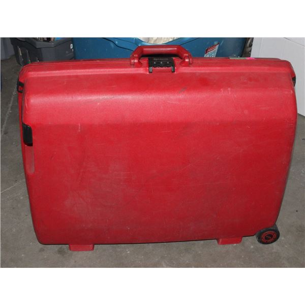 VINTAGE RED SAMSONITE  SUITCASE