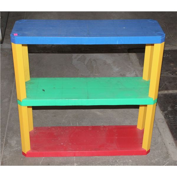 THREE TIER KIDS COLOURFUL SHELVING UNIT