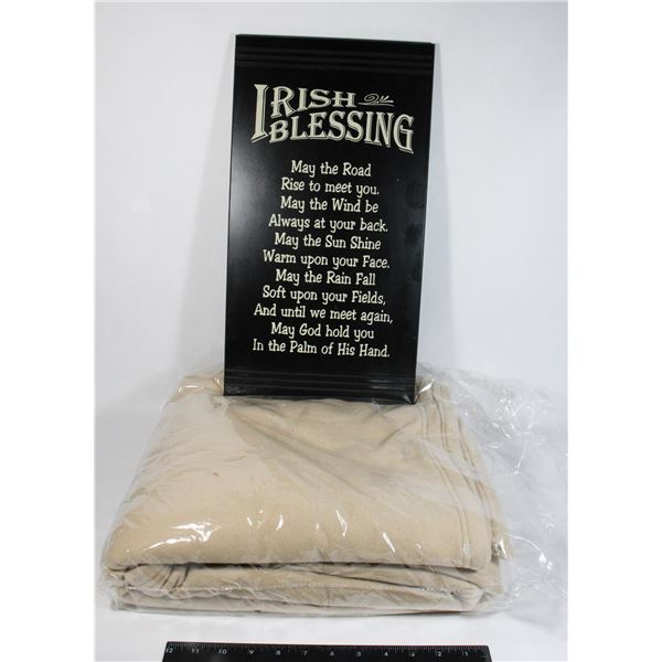 NEW BLANKET AND WALL DECOR LOT
